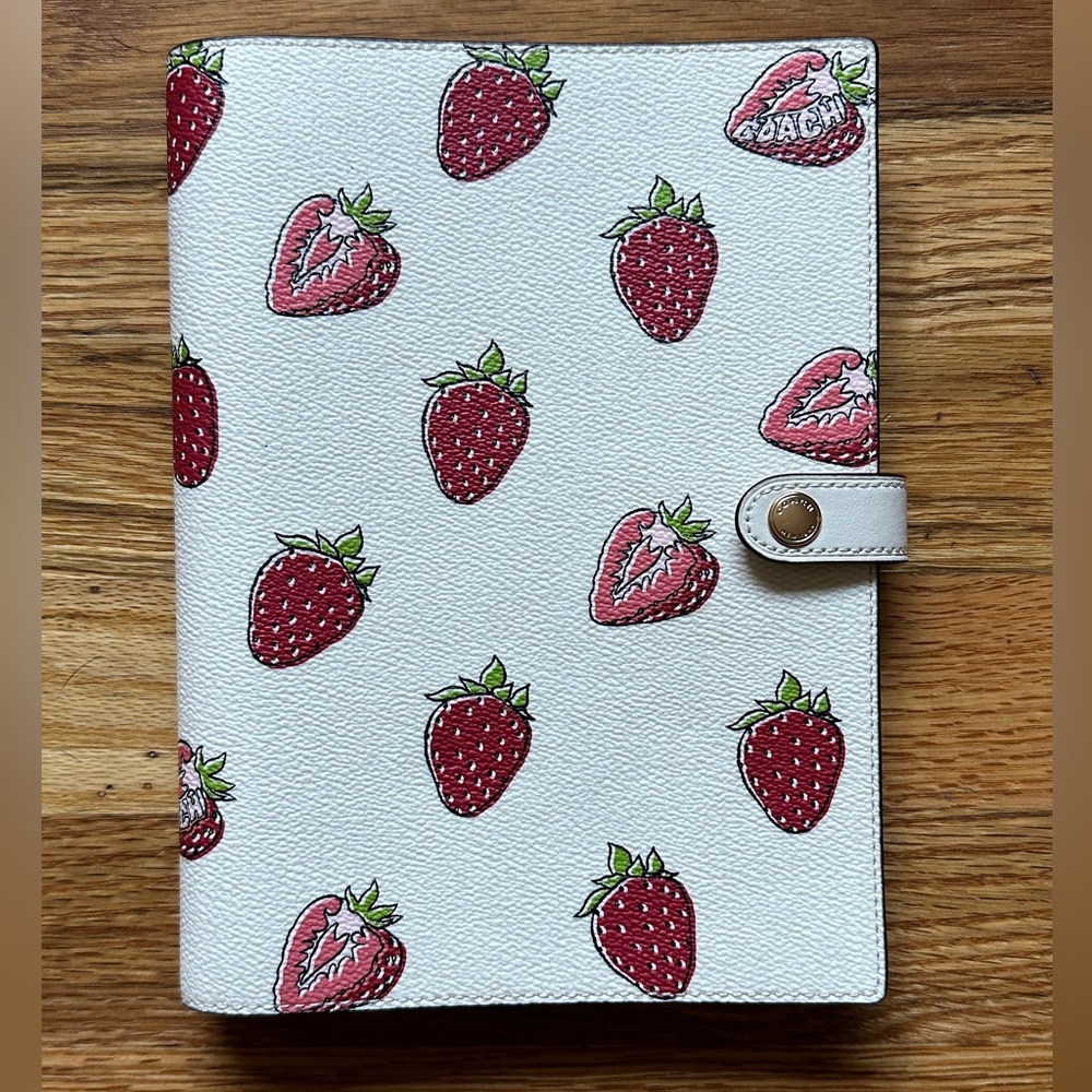 Coach Strawberry Notebook Cover BRAND NEW